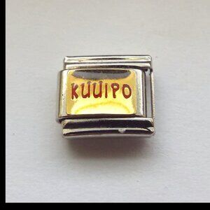 Kuuipo on gold enamel 9mm stainless steel Italian charm bracelet link new